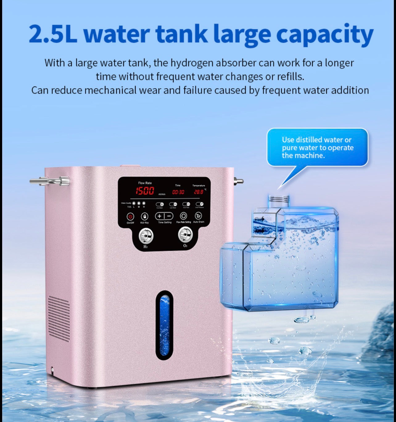 Hydrogen Machine 1500ml  —  Facility Size GY-HX1500